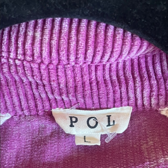 POL Pink Corduroy Bomber Jacket with Stripes - Picture 3 of 6